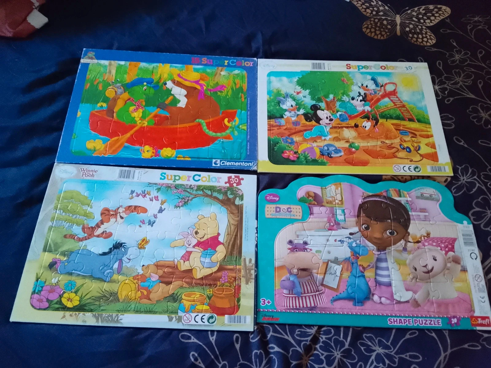 Lot de 4 puzzles enfants sur planches